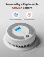 Smart Smoke Detector Carbon Monoxide Detector Combo with Replaceable Battery, Wi-Fi Smoke - Image 6