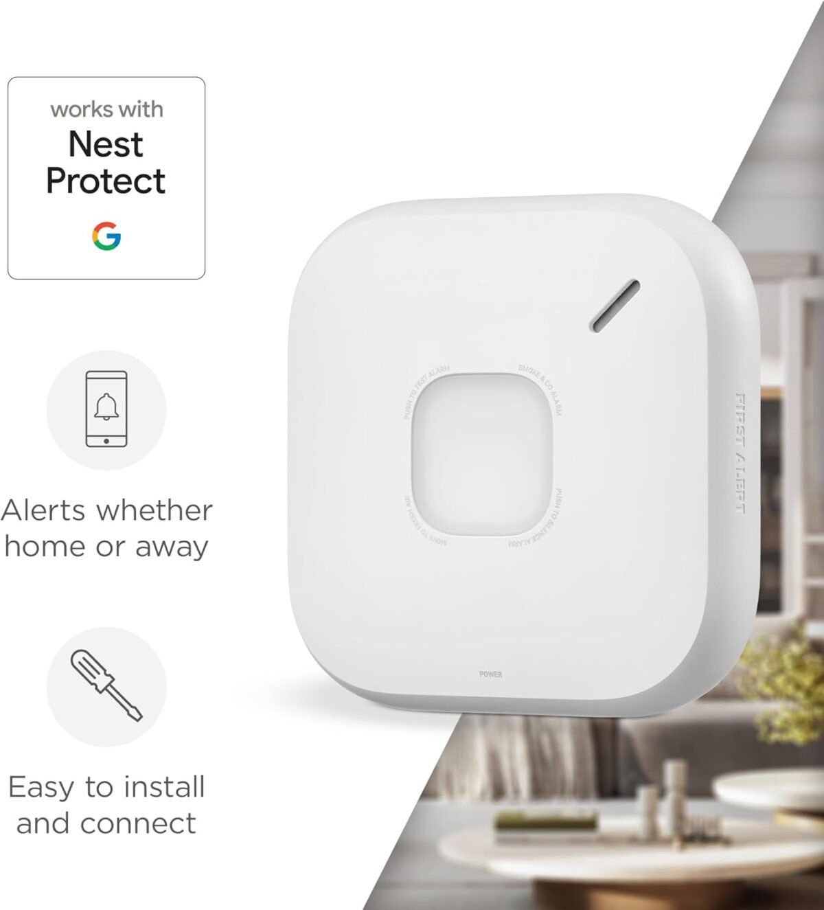 First Alert SC5 Hardwire Smart Smoke & Carbon Monoxide Alarm, SMCO600NV-AC - Image 3