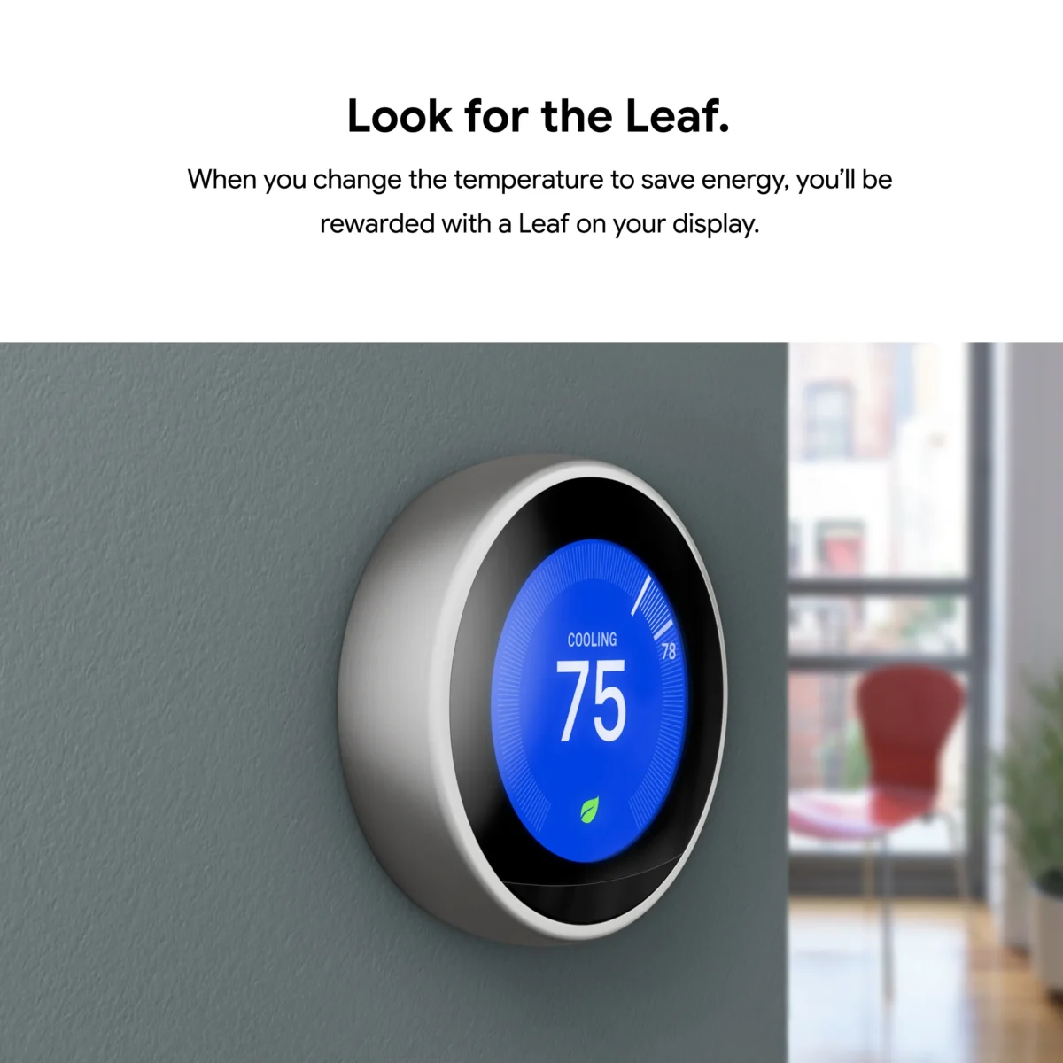 Smart Learning Thermostat Stainless Steel Energy Savings & Voice Control - Image 4