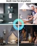 Shelf and Night Light,Surge Protector,USB Wall Charger with 5 AC Outlets and 3 USB Ports 1 USB - Image 9