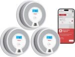 Smart Smoke Detector Carbon Monoxide Detector Combo with Replaceable Battery, Wi-Fi Smoke