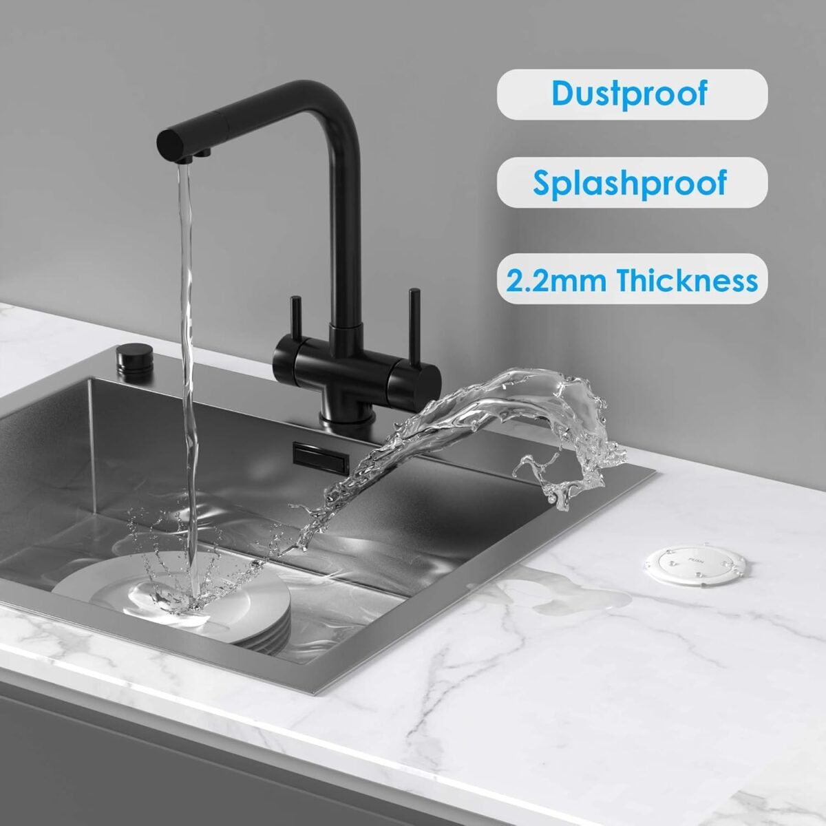 2 inch Space Saver Pop Up Outlet for Countertop with PD20W USB Ports,2 Outlets Tamper - Image 5